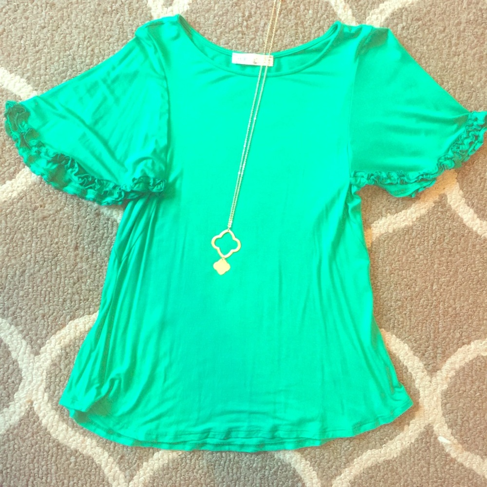 Flutter sleeve top XS